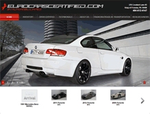 Tablet Screenshot of eurocarscertified.com